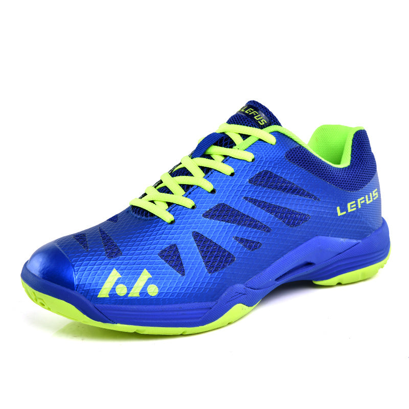 Badminton Shoes Men'S Mesh Breathable Volleyball Sports Couple Tennis Shoes Product Information: Inside material: Cotton Cortex Features: Cowhide Sole Material: Rubber Upper Material: Mesh Color: L010 blue, L010 black, L010 orange Size: 36, 37, 38, 39, 40
