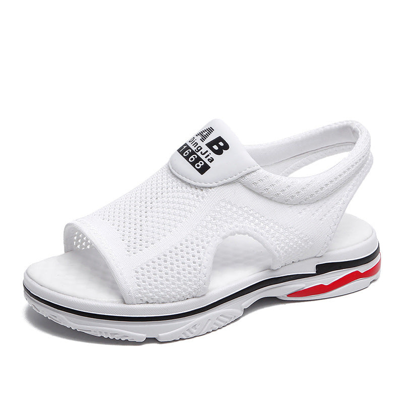 Casual Flying Woven Women'S Shoes Flat Hollow Student Soft-Soled Fish Mouth Shoes Product information Upper material: Canvas Sole material: Polyurethane style: Casual Toe shape: Fish mouth Popular elements: Waterproof platform, mesh Sole craft: Injection-