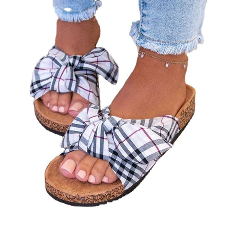 Summer Ladies Support Shoes Bowknot Flat Bottom Leopard Print African Sandals Product information: Sole craft: viscose shoes Function: Breathable Gross weight: 0.5 Color: white, khaki, pink Packing list: Shoes X1 Summer Ladies Support Shoes Bowknot Flat B