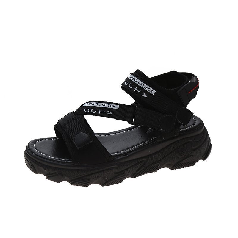 Fairy Style Velcro Beach Shoes For Women Product information: Material: PU Color: black, beige Size: 35.36,37.38,39.40 Style: Korean style Packing list: Women's shoes *1 pair Product Image: Fairy Style Velcro Beach Shoes For Women Product information: Mat