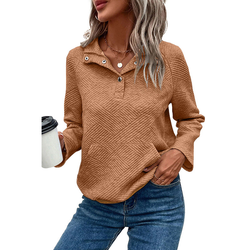 All-matching V-neck Long Sleeve Top Women Product information: Pattern: solid color Color: LC25315197-P1011,LC25315197-P1209,LC25315197-P2,LC25315197-P5014,LC25315197-P5016 Size: S,M,L,XL Main fabric composition: Polyester (polyester fiber) Applicable Gen