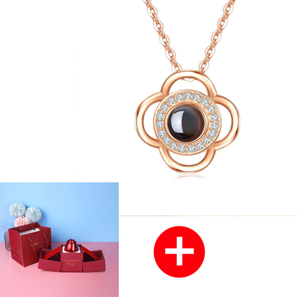 Hot Valentine's Day Gifts Metal Rose Jewelry Gift Box Necklace For Wedding Girlfriend Necklace Gifts Overview: 100% new design and high quality Must-have for fashion women Have a beautiful appearance Specifications: Necklace： Style: ethnic Material: Cryst