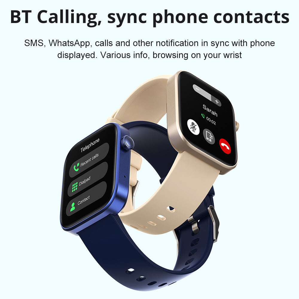 Sports Heart Rate Meter Step IP67 Waterproof Full Screen Smart Watch Product information: Color: black, gold, blue, light purple Battery capacity: 230mAh Operation mode: touch button Screen Type: TFT screen Battery life: 7-14 days Functions: Waterproof, s