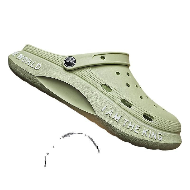 Outdoor Casual Dual-use Beach Half Slippers Sports Leisure Sandals Feeling Of Walking On Shit Product information: Color: black, gray, green, blue, white, black [fashion style], white【 fashion style], khaki [fashion style], Black [casual style], white【 ca