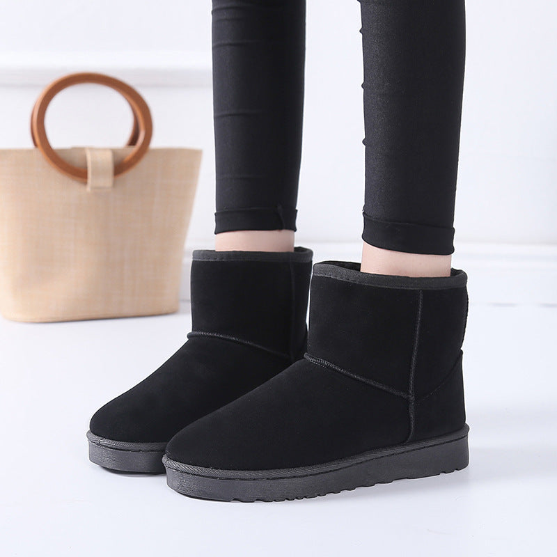 Snow Boots Winter Faux Fur Women Shoes Overview: Unique design, stylish and beautiful. Good material, comfortable feet. A variety of colors, any choice. Specification: Function: non-slip, warm, wear-resistant Upper material: suede Sole Material: Rubber Up