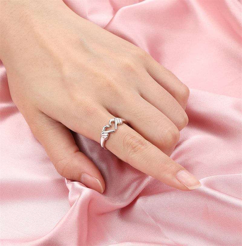 Romantic Heart Hand Hug Fashion Ring For Women Couple Jewelry Silver Color Punk Gesture Wedding Men Finger Accessories Gifts Overview: DESIGN: Silver Adjustable Heart Claddagh Ring - Heart represents Forever Love, Hands represent Friendship, with "I love