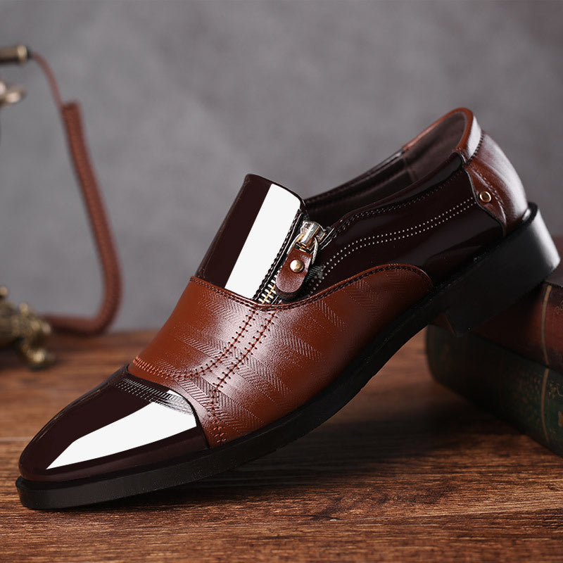Men's New Business Leather Shoes Hollowed Out Breathable Overview: Unique design, stylish and beautiful. Good material, comfortable feet. A variety of colors, any choice. Specification: Category: Leather Shoes Upper material: artificial PU Sole Material: