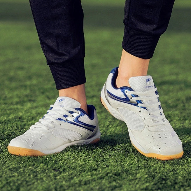 Mesh Table Tennis Sneaker Competition Training Running Shoes Product information: Color: 615 white red, 615 white blue Size: 35, 36, 39, 38, 40, 41, 42, 43, 37, 44, 45 Sole craft: viscose shoes Sole material: rubber Toe holder shape: round head Outsole ma