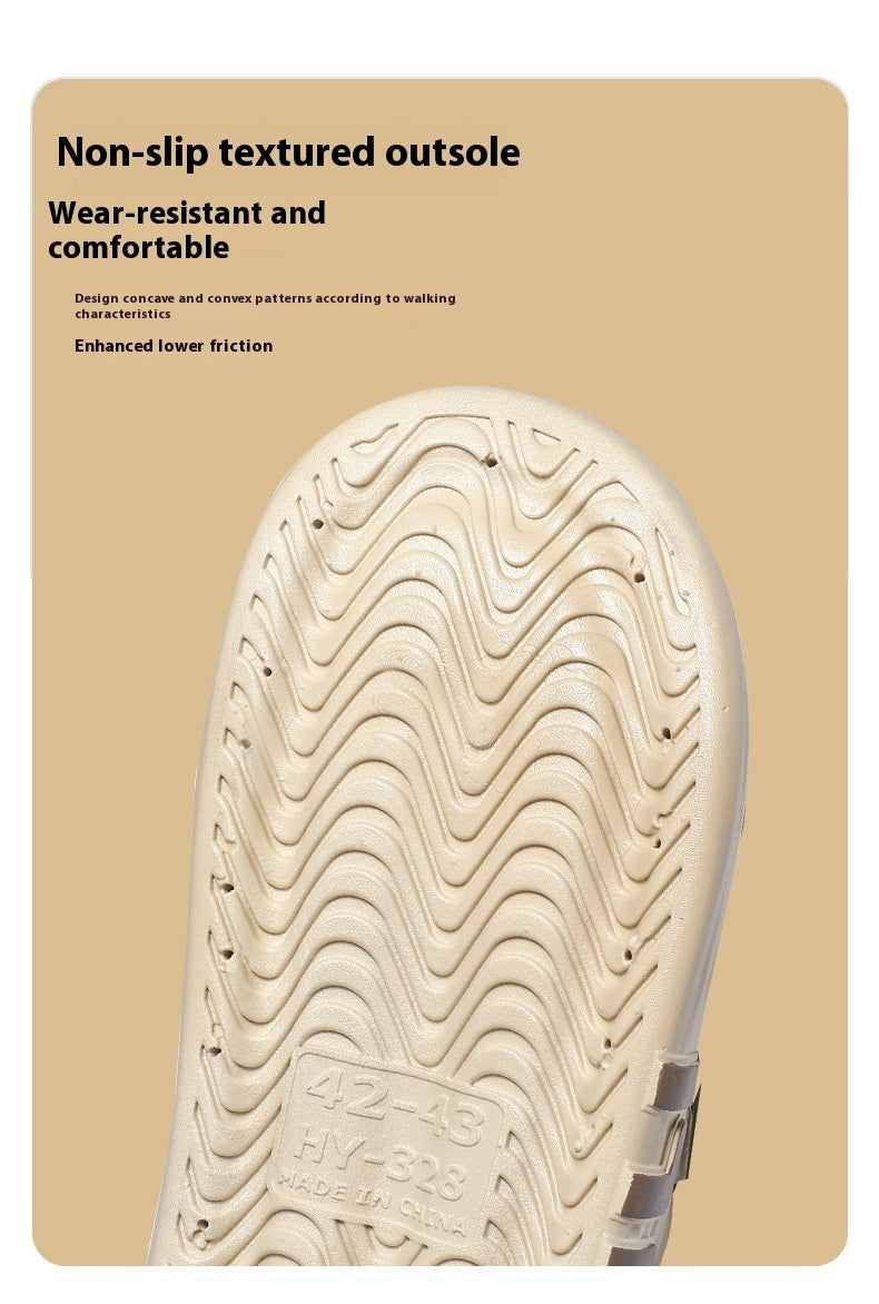 Sports Trendy Non-slip Soft Bottom Home Men's Sandals Product information: Color: white, khaki, white, blue, black Processing Method: coated leather Size: 40-41,42-43,44-45 Sole craft: injection moulded shoes Sole material: EVA Shoe Upper material: PVC Se