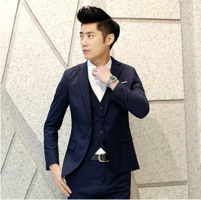 Men's suit three-piece suit Suitable for the season: Four seasons Main fabric composition: cotton The content of the main fabric ingredients: 25 (%) Applicable scene: Leisure Edition type: Slim type size bust Shoulder width Length Sleeve Length S 92 41 67