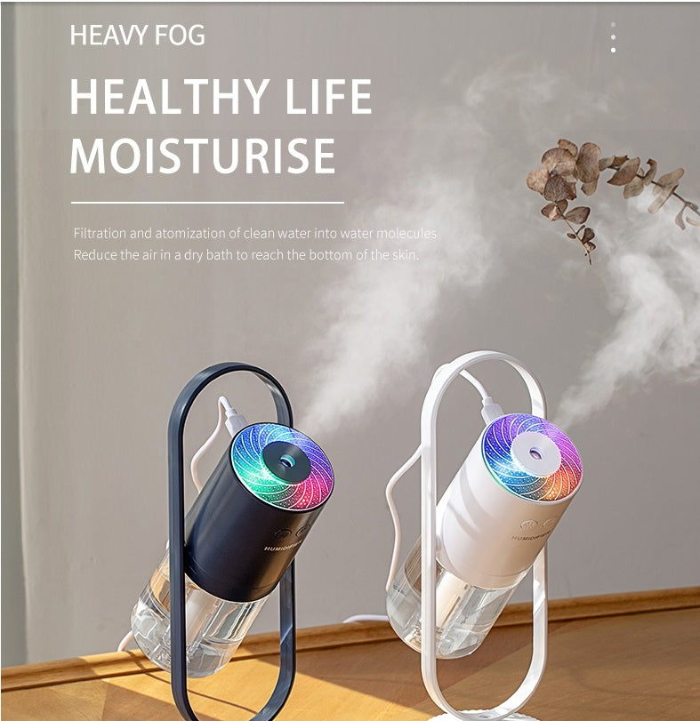 Magic Shadow USB Air Humidifier For Home With Projection Night Lights Ultrasonic Car Mist Maker Mini Office Air Purifier Overview: Using polymer mist technology to allow moisture to diffuse in the air so that no water droplets are returned to wet the tabl