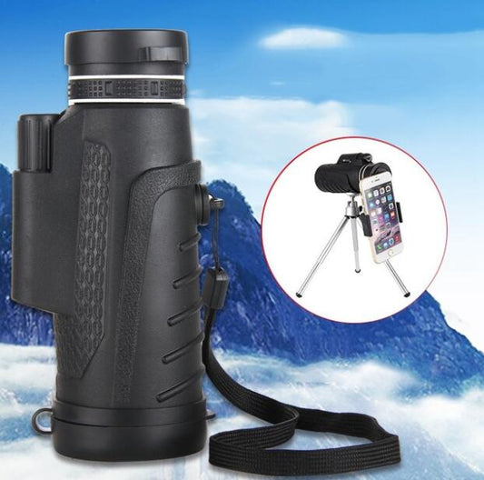 Compatible with Apple, High Quality 40X60 HD Zoom Telephoto Monocular Telescope With Clip + Tripod For Mobile Phone Note：Non-Apple branded products,Compatible with iPhone models Specification: 100% brand new and high quality Color: Black Size: approx. 53