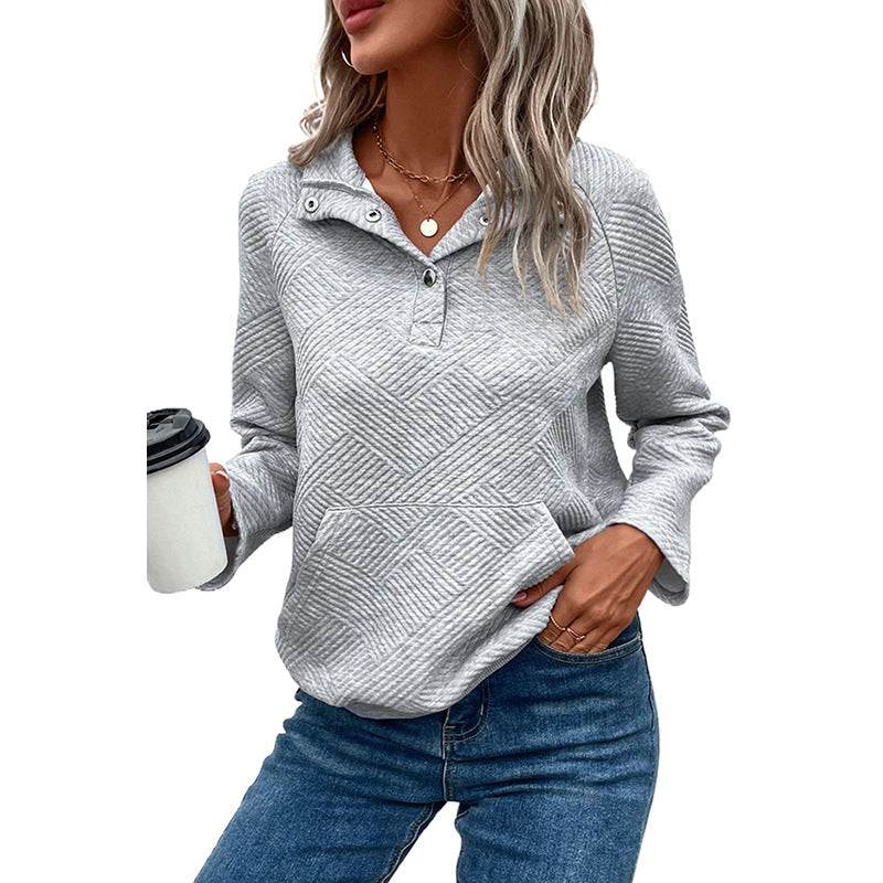 All-matching V-neck Long Sleeve Top Women Product information: Pattern: solid color Color: LC25315197-P1011,LC25315197-P1209,LC25315197-P2,LC25315197-P5014,LC25315197-P5016 Size: S,M,L,XL Main fabric composition: Polyester (polyester fiber) Applicable Gen