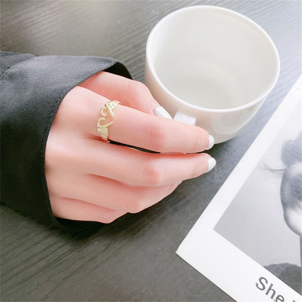 Romantic Heart Hand Hug Fashion Ring For Women Couple Jewelry Silver Color Punk Gesture Wedding Men Finger Accessories Gifts Overview: DESIGN: Silver Adjustable Heart Claddagh Ring - Heart represents Forever Love, Hands represent Friendship, with "I love
