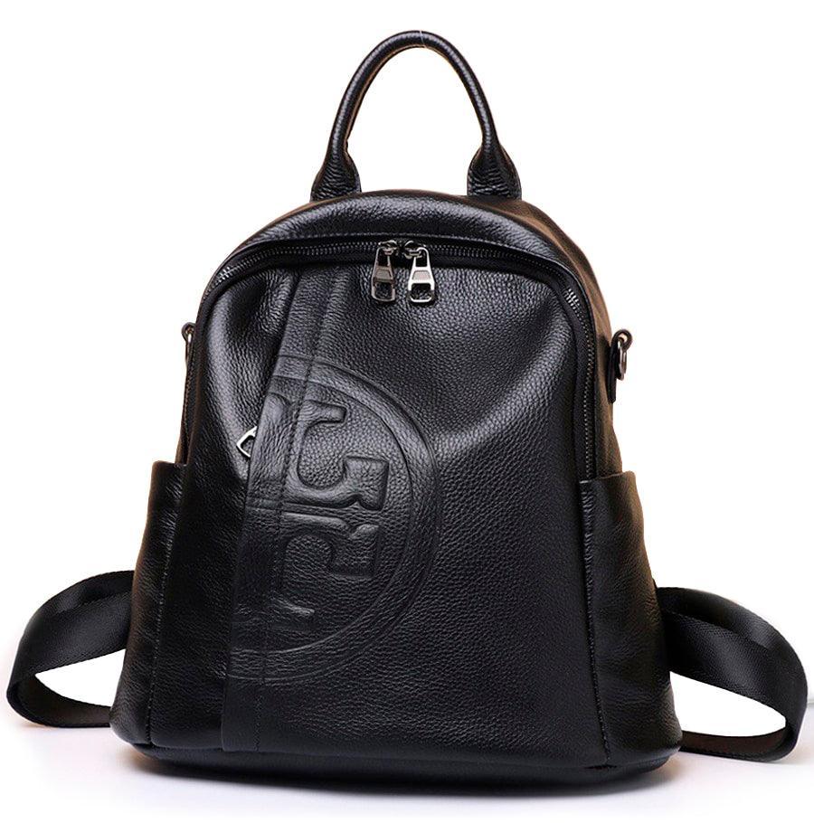 Casual Leather Backpack- Seattle Experience the epitome of practicality with our Women's Leather Backpack, an essential companion for your daily life. Meticulously crafted from premium materials, this backpack is designed to cater to your needs while addi