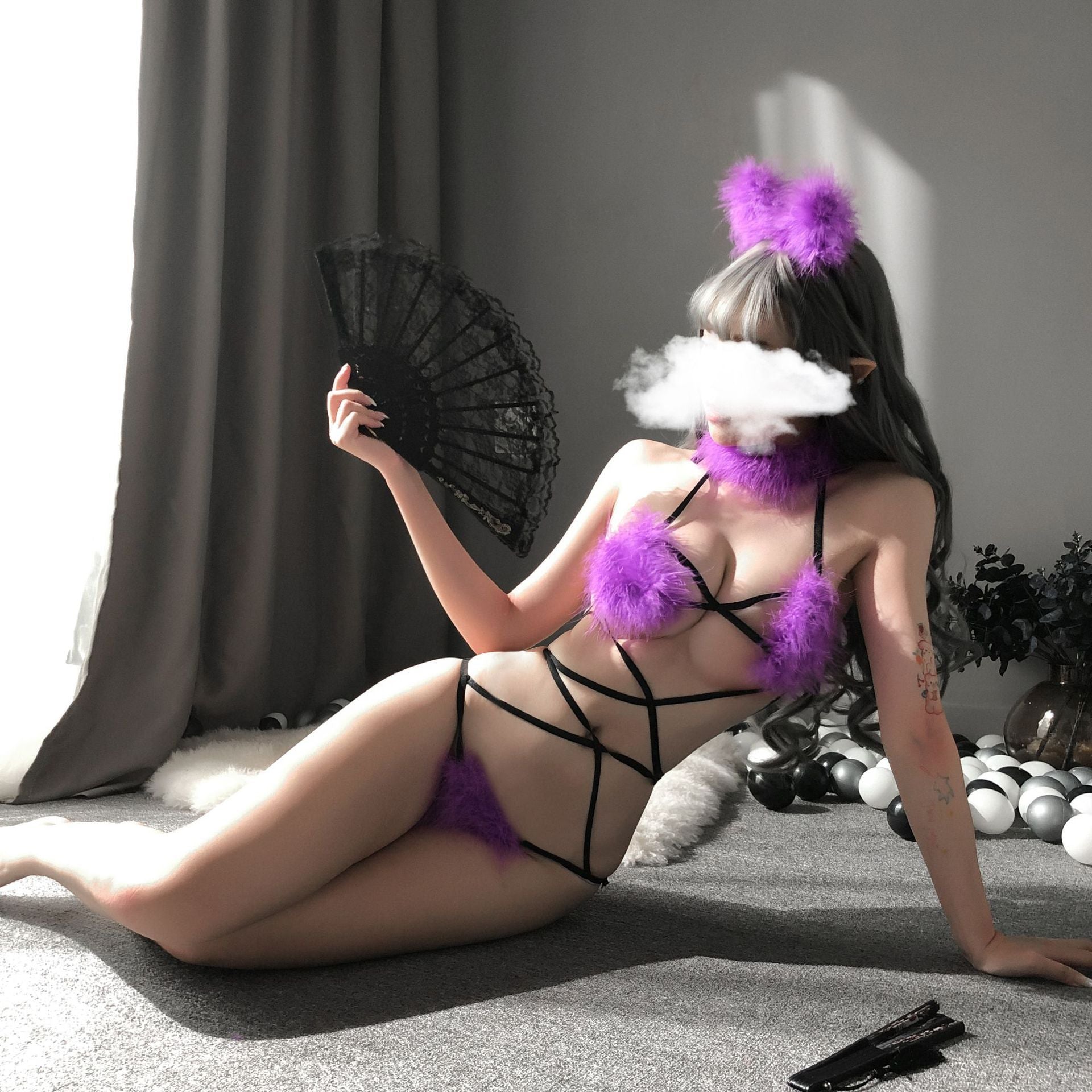 Lingerie Temptation Suit Main fabric composition: Acrylic The content of the main fabric ingredient: 20 (%) Lingerie Temptation Suit Main fabric composition: Acrylic The content of the main fabric ingredient: 20 (%) Lingerie
