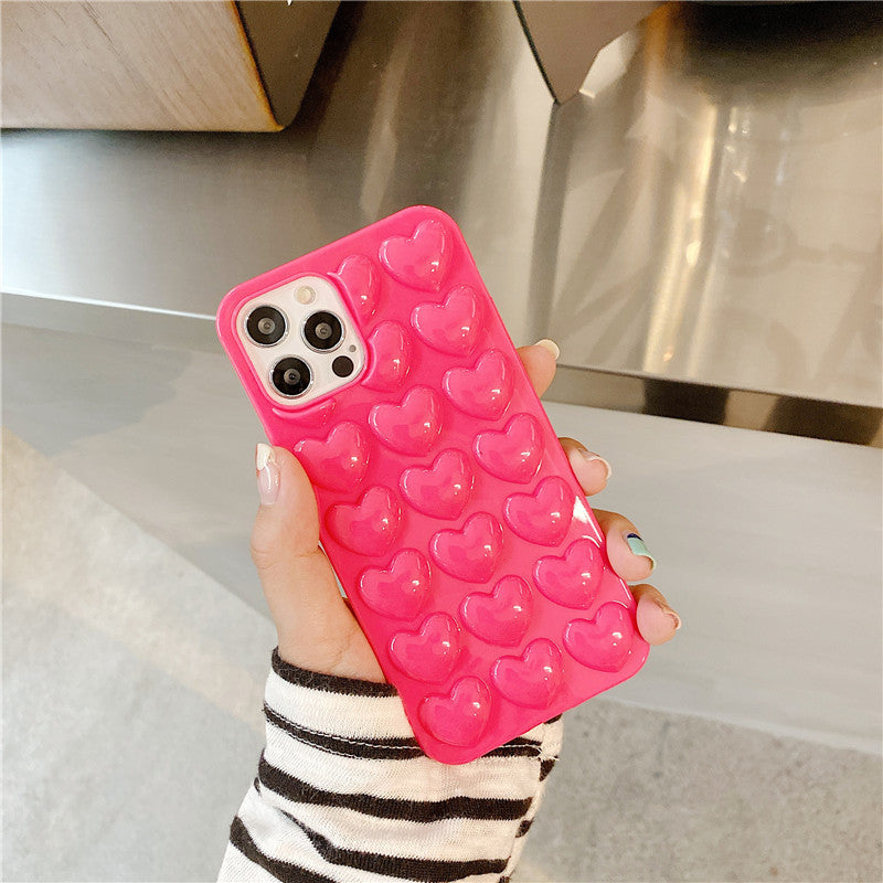 Peach Heart Phone Case Silicone Lanyard Protective Cover Overview: Stylish and simple mobile phone case, riai for young people Specifications: Applicable products: iPhone 6, iPhone 8, iPhone 7, iPhone X, iPhone 6s, iPhone XS, iPhone 6 Plus, iPhone 6s Plus