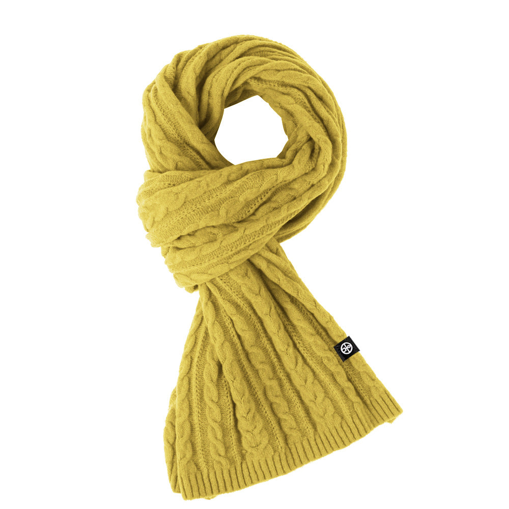 Solid Color Scarf For Women Winter Warm Fashion Versatile Shawl Korean Style Sweet Knitted Woolen Long Scarf Product information: Material:Polyester Style:Fashion Simple Features:Warm Color:Picture color Packing list: Scarf*1 Product Image: Solid Color Sc