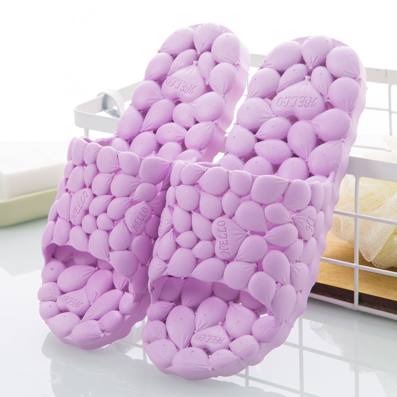 Bathroom Leaking Slippers Female Bathing Hollow Home Interior Household Men's Sandals And Slippers Product information: Type of slippers: Toe slippers Sole material; PVC Applicable gender: neutral/male and female Whether to wrap the follow; No Function: b