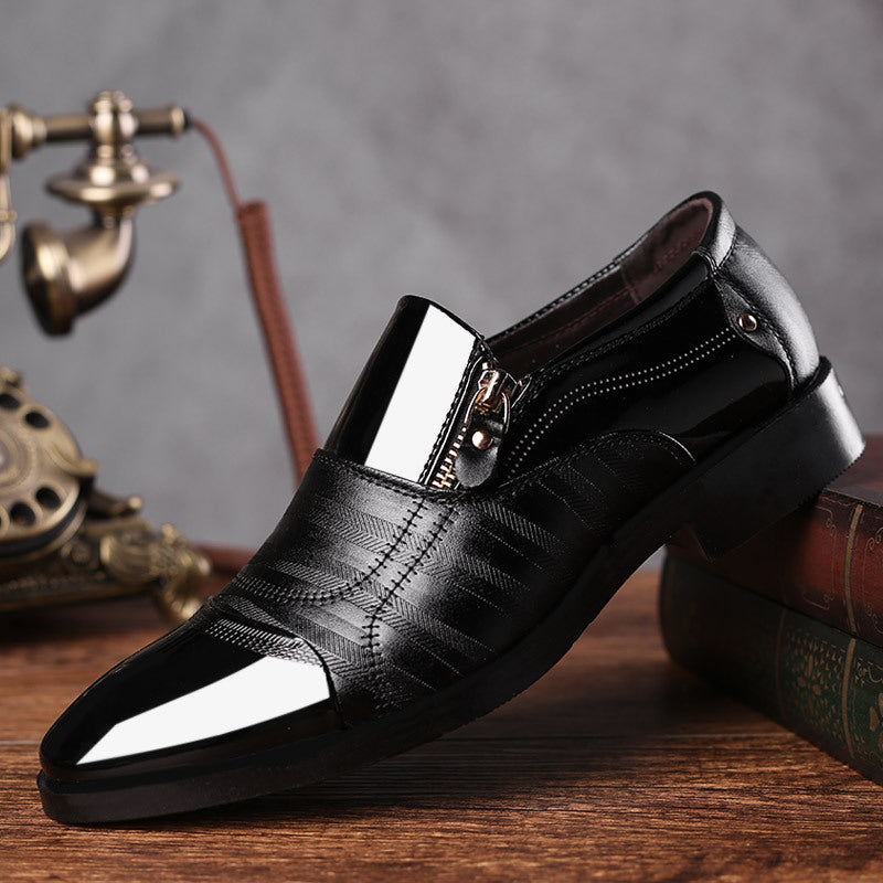 Men's New Business Leather Shoes Hollowed Out Breathable Overview: Unique design, stylish and beautiful. Good material, comfortable feet. A variety of colors, any choice. Specification: Category: Leather Shoes Upper material: artificial PU Sole Material: