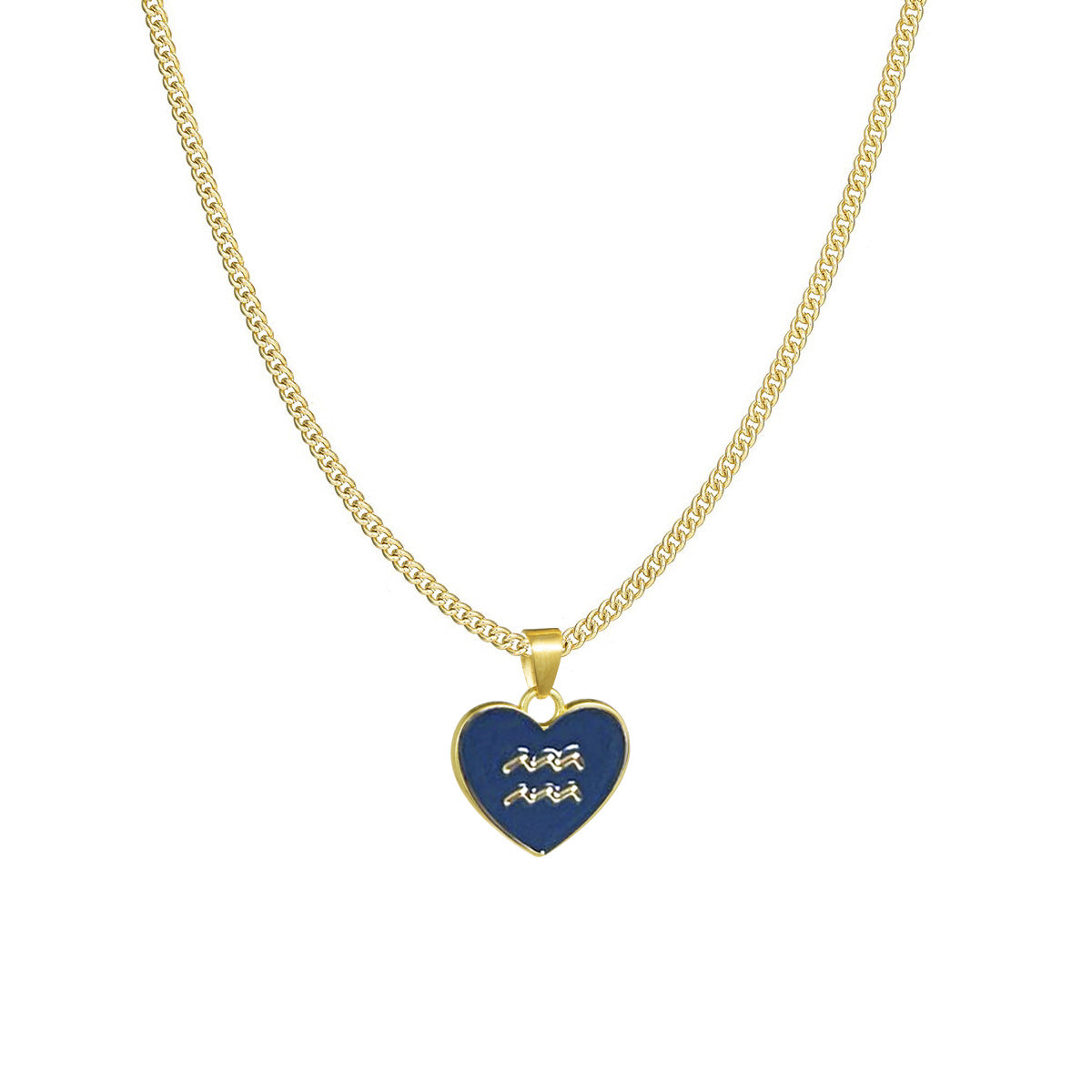 12 Constellation Love Necklace Ins Personalized Heart-shaped Necklace Clavicle Chain Fashion Jewelry For Women Valentine's Day Product information: Material:Alloy Style: Women's Shape: Heart Chain Style:Bamboo Chain Packing list: Necklace*1 Product Image: