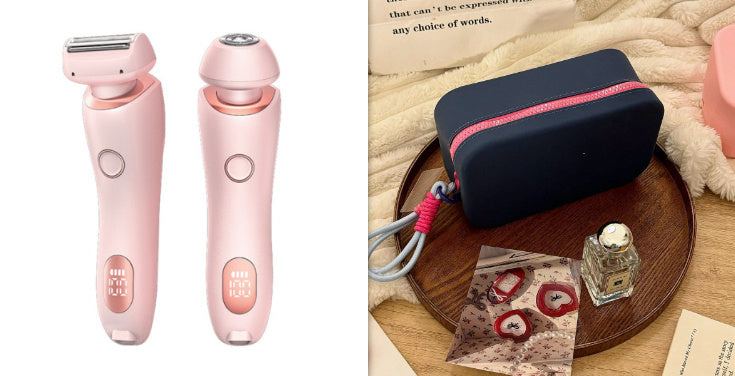 2 In 1 Hair Removal Epilator USB Rechargeable Trimmer Women Body Razor Face Leg Armpit Bikini Hand Pubic Shaver Hair Remover Overview: 【2 in 1 Electric Shaver for Women】electric razors aim to provide a painless & safe way for women shaving without worryin