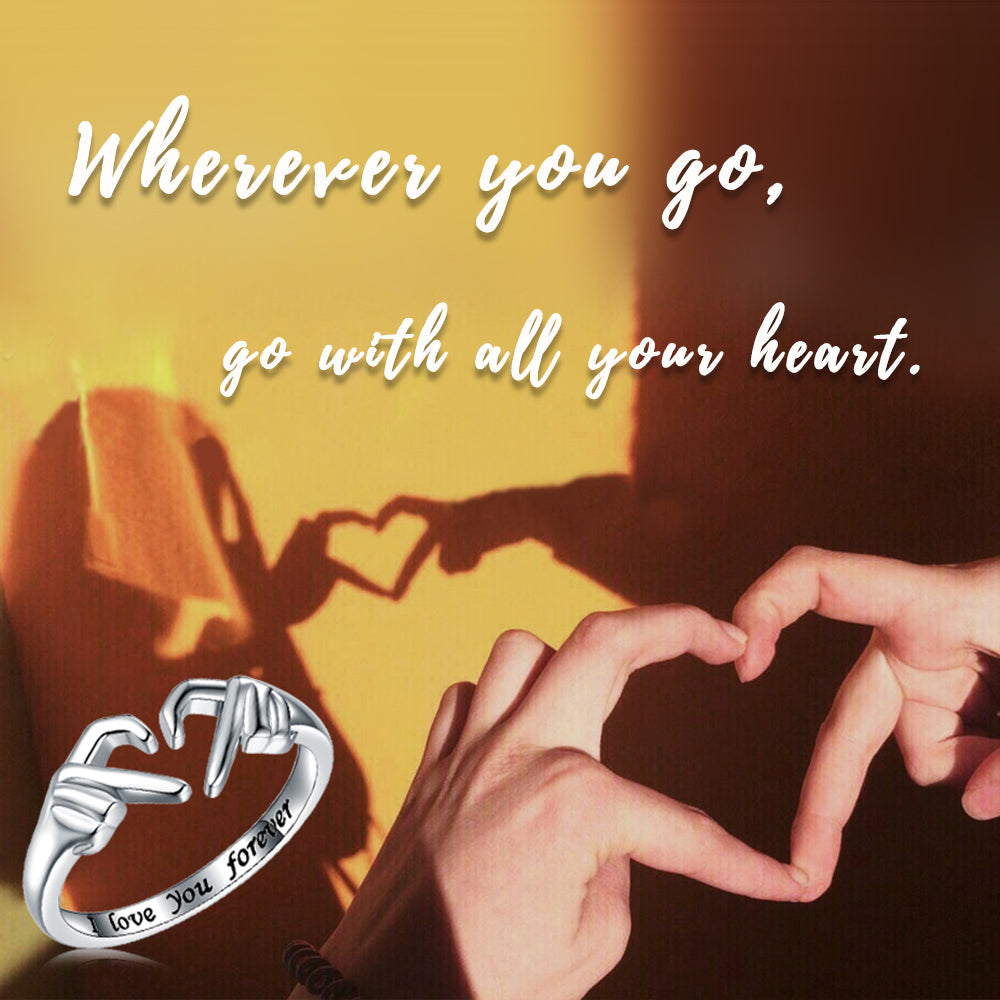 Romantic Heart Hand Hug Fashion Ring For Women Couple Jewelry Silver Color Punk Gesture Wedding Men Finger Accessories Gifts Overview: DESIGN: Silver Adjustable Heart Claddagh Ring - Heart represents Forever Love, Hands represent Friendship, with "I love