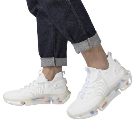 New Stretch Sneakers Running Shoes Breathable Product information: Pattern: color matching Applicable sports: Universal Color: accept customization, Green Upper height: low top Heel height: flat heel Heel shape: flat heel Size: 36,37,38,39,40,41,42,43,44,