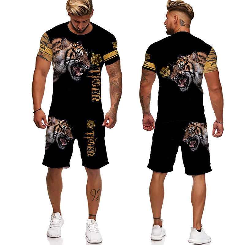 3D Printed Women's And Men's T Shirt Set Fashion Men's Lion Sportswear Product information: Material:polyester Style:motion Features:printing Colour:White, gray, brown, blue, purple, green Size Information: Size: S/M/L/XL/XXL/3XL/4XL/5XL/6XL Note: 1. Asia