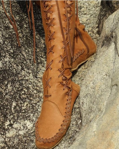 New Autumn And Winter Flat Boots Over The Knee Women's High Boots Product information: Pattern: solid color Color: black, purple, pink, brown, orange Heel height: mid heel (3-5CM) Length of socks: high cylinder Heel shape: Wedge Size: 34,35,36,37,38,39 So