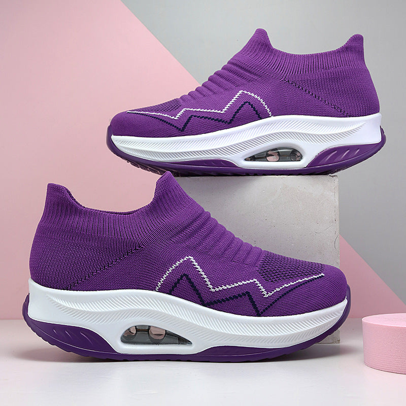 Women's Plus Size Women's Shoes Fei Woven Shaking Soles Mother's Shoe Covers With Increased Feet Overview: Unique design, stylish and beautiful. Good material, comfortable feet. A variety of colors, any choice. Specification: Style: Commuter Popular eleme