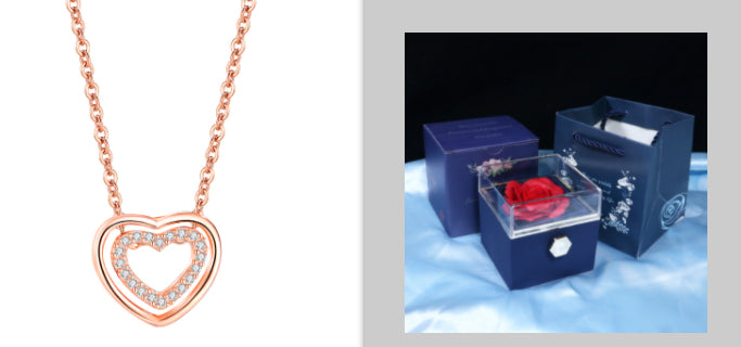S925 Sterling Silver Heart To Heart Pendant Necklace Product information: Treatment Process: Electroplating Color: XL0320 heart-to-heart necklace (white gold color),XL0320 heart-to-heart necklace (Rose Gold) Pendant material: 925 silver Chain style: cross