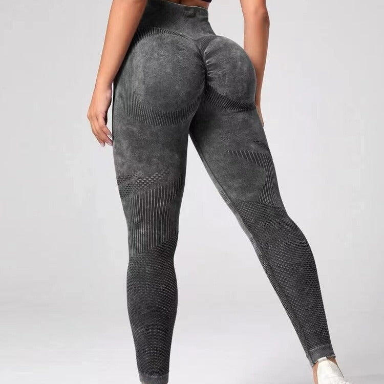 Hollow Design Seamless Leggings High Waist Hip Lifting Running Sports Fitness Yoga Pants Fashion Womens Clothing Product information: Material:nylon + spandex Style:Fashion Simple Features:Solid color Color:picture color Size Information: Note: 1. Asian s