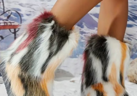 Plus Size Women's Shoes Fashion All-match Fur Boots Women's Shoes Product information: Pattern: solid color Lining material: artificial velboa Applicable sports: Universal Color: yellow Heel height: mid heel (3-5CM) Heel shape: flat heel Size: 36, 37, 38,