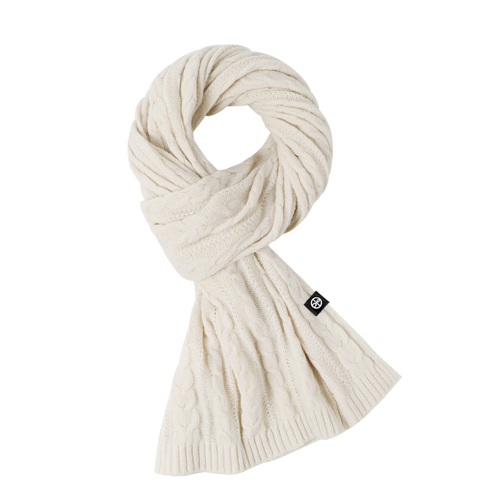 Solid Color Scarf For Women Winter Warm Fashion Versatile Shawl Korean Style Sweet Knitted Woolen Long Scarf Product information: Material:Polyester Style:Fashion Simple Features:Warm Color:Picture color Packing list: Scarf*1 Product Image: Solid Color Sc