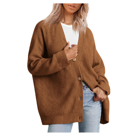 Popular Solid Color Cardigan Sweater Coat For Women Product information: Color: gray, black, apricot, Brown, taupe, Ivory White Size: S,M,L,XL,XXL,XXXL Sleeve type: conventional sleeve Main fabric composition: Polyester Wearing style: Cardigan Style: casu