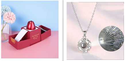 Hot Valentine's Day Gifts Metal Rose Jewelry Gift Box Necklace For Wedding Girlfriend Necklace Gifts Overview: 100% new design and high quality Must-have for fashion women Have a beautiful appearance Specifications: Necklace： Style: ethnic Material: Cryst