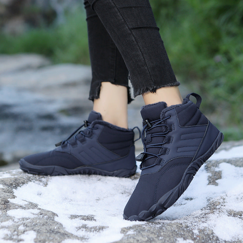 Men's Snow Boots Couple Fleece-lined Waterproof Outdoor Cotton-padded Shoes Product information: Suitable Location: Wild Pattern: solid color Lining material: artificial velboa Color: 902 Blue, 902 Black, 902 Gray, 902 light blue, 902 light green Processi