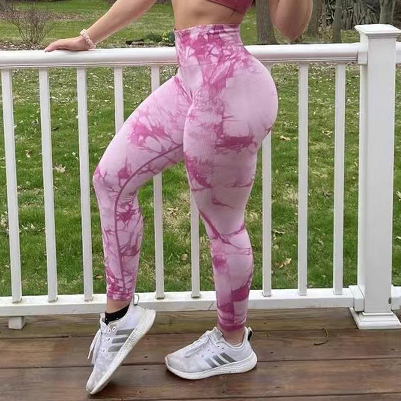 Tie Dye Leggings Women Fitness Yoga Pants Seamless Push Up Workout Tights Gym Sports Legging Overview: Unique design, stylish and beautiful. Good material, comfortable wear. A variety of colors, any choice. Product Information: Suitable exercise: Yoga App