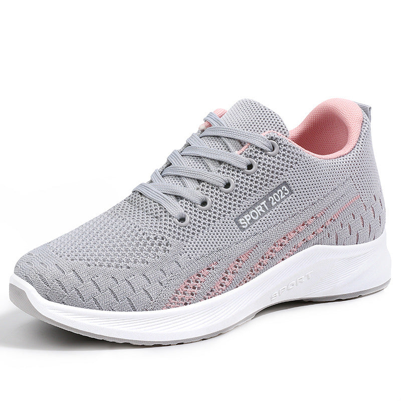 Flat Fly Woven Mesh Sneakers Women's Soft Bottom Product information: Color: R8 pink, R8 Gray, R8 Black Size: 35, 36, 37, 38, 39, 40, 41 Cutting depth: Middle mouth (7-11CM) Toe holder shape: round head Shoe Upper material: Mesh Applicable Gender: Female