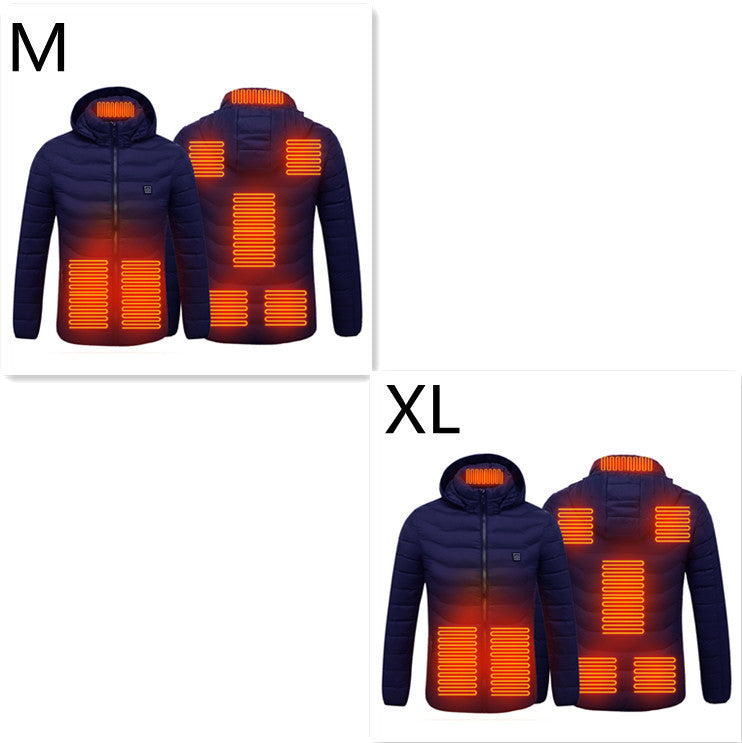 New Heated Jacket Coat USB Electric Jacket Cotton Coat Heater Thermal Clothing Heating Vest Men's Clothes Winter Overview: LIGHTWEIGHT DESIGN FOR HEATING: Metallic dot lining, elastic cuffs, hem, removable hood, long sleeve and high-quality zippers help y