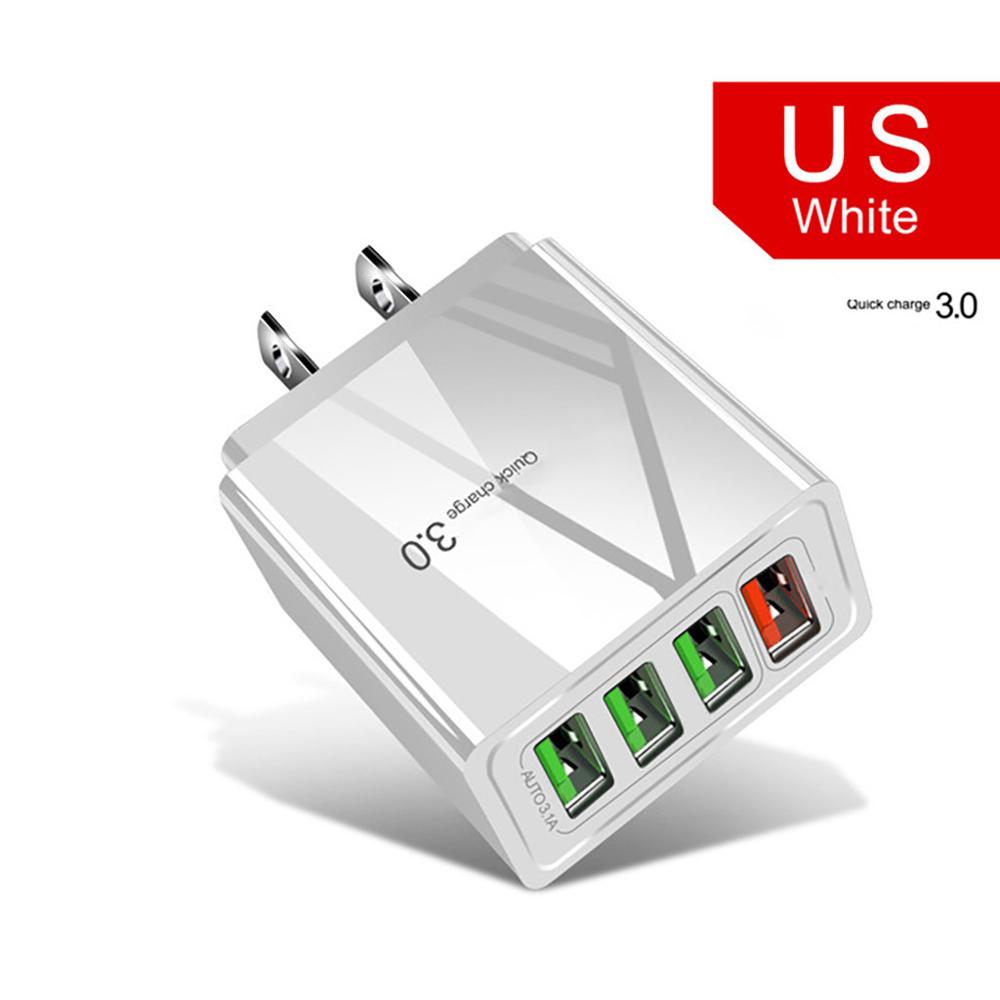 Illuminated 4USB Mobile Phone Charger 3A Charging Head Overview: 100% new design and high quality Portable Charger for home, office, traveling and other indoor uses. 4 USB ports (3.0 fast charge and 3 USB ports 5 V / 3.1 A Max), it can charge 4 devices at