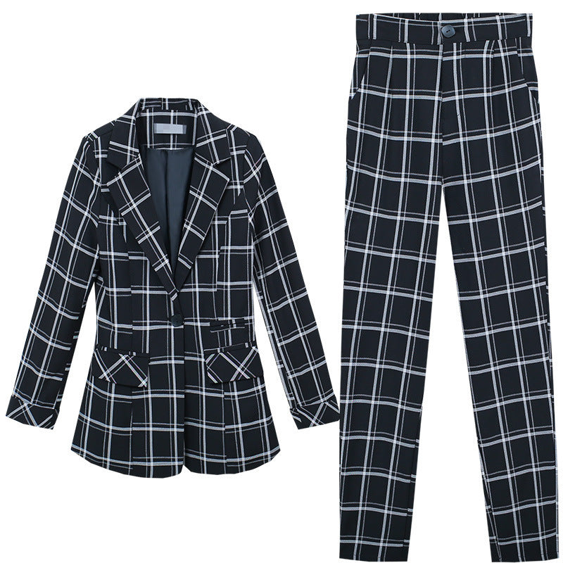 Plaid suit Main fabric composition: polyester fiber (polyester) 1. Asian sizes are 1 to 2 sizes smaller than European and American people. Choose the larger size if your size between two sizes. Please allow 2-3cm differences due to manual measurement. 2.