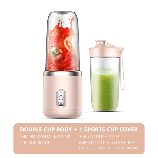 6 Blades Portable Juicer Blender Introducing our 6 Blades Portable Juicer Blender – your on-the-go solution for fresh, healthy juices and smoothies. This compact and automatic small electric juicer is designed for convenience, making it effortless to blen