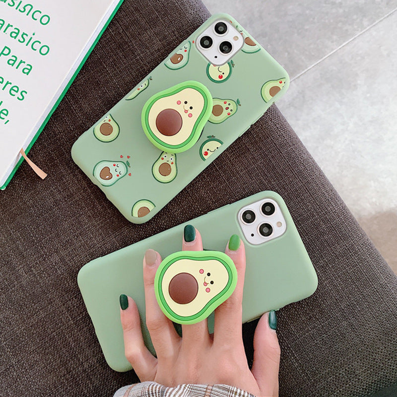 Avocado phone case Style: back cover Material: Silicone Style: Europe and America Popular elements: avocado Process: surface treatment Function: Shockproof Function: with ring Type: mobile phone case Avocado phone case Style: back cover Material: Silicone