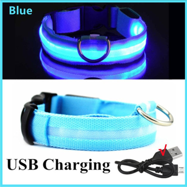 Luminous Dog Collar Illuminate your pet's world with our LED Glowing Dog Collar! Designed for small dogs, this adjustable and rechargeable collar ensures your furry friend stays safe and visible during nighttime adventures. The built-in LED light offers v