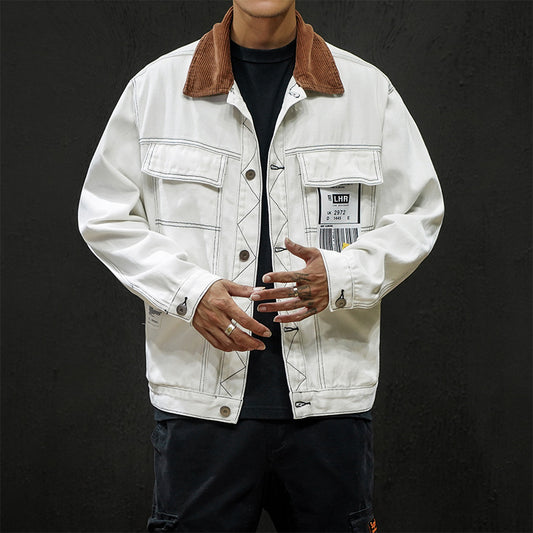 Men Balck Denim Jackets Main fabric composition: cotton SIZE BUST SHOULDER LENGTH SLEEVE M 118 49.5 66 61 L 122 51 67 62 XL 126 52.5 68 63 2XL 130 54 69 64 3XL 134 55.5 70 64 4XL 138 57 71 65 5XL 142 58.5 72 66 UNIT:CM 1. Asian sizes are 1 to 2 sizes smal