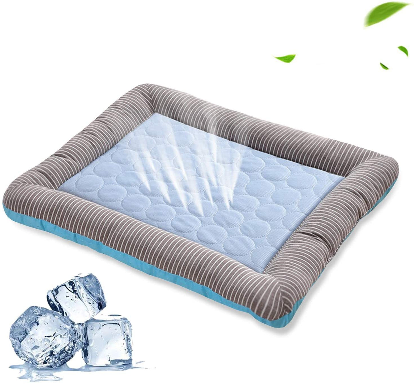 Pet Cooling Pad Bed For Dogs Cats Puppy Kitten Cool Mat Pet Blanket Ice Silk Material Soft For Summer Sleeping Blue Breathable Overview： 1. Cooling Material: The cooling mat is made of high-tech cooling cloth, which makes your pet enjoy a better cooling e