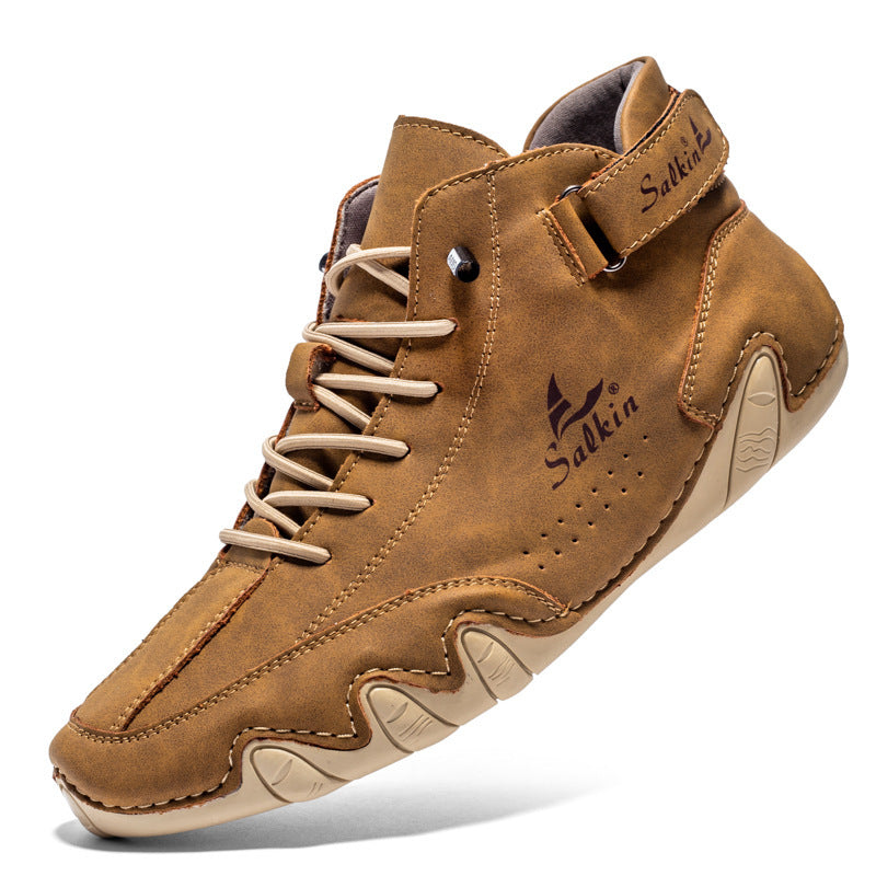 Summer Men's Casual Ankle Boots Product information: Pattern: solid color Color: S7008 beige (upgrade),S7008 dark blue (upgrade),S7008 khaki (upgrade),S7008 Black (upgrade),S7008 White (upgrade),s7008 yellow brown (upgrade),s7008 Green (upgrade),S7008 win