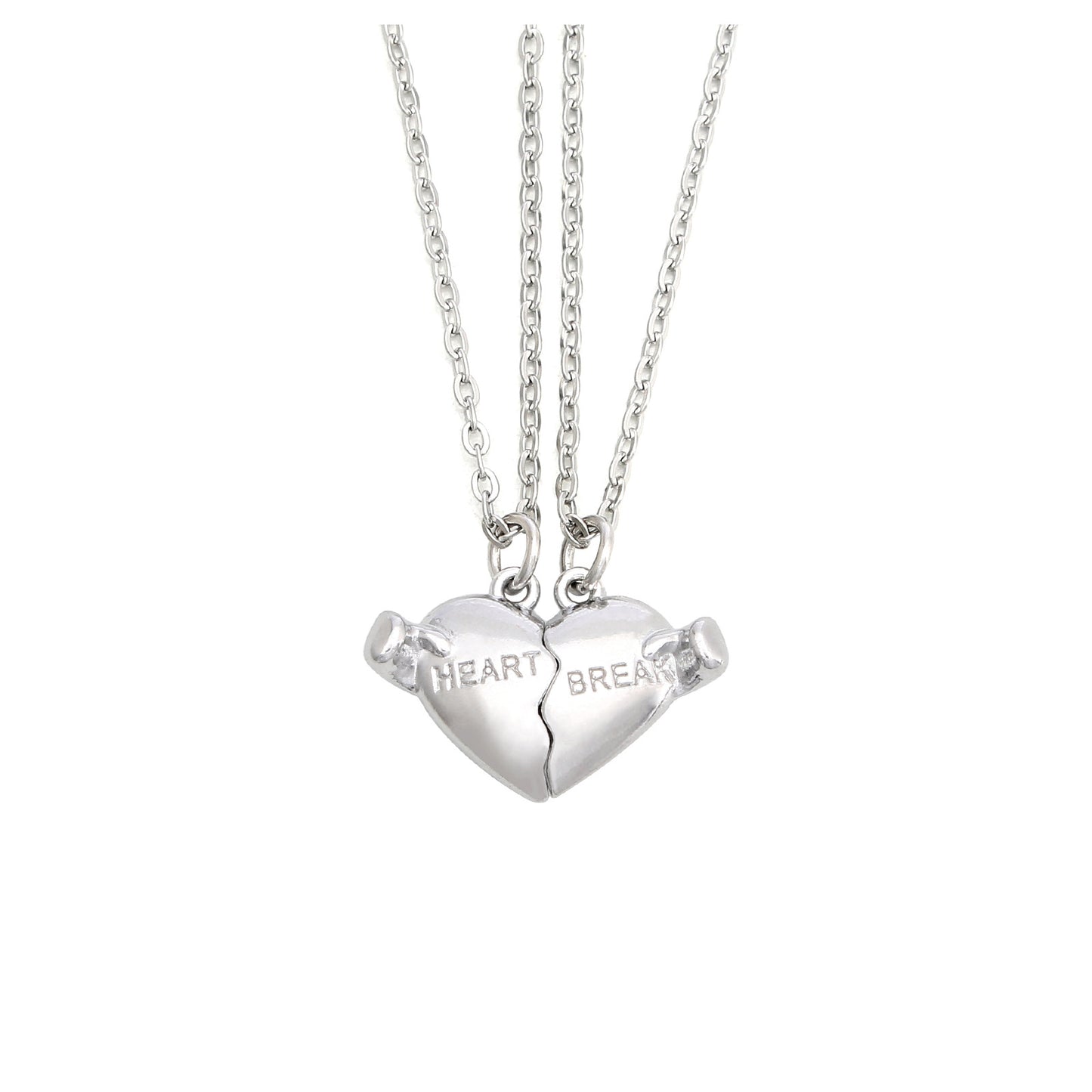 Holding Heart Magnet Pendant Couple Necklace For Love Product Information: Material: Mixed material Processing process: handmade Shape: Heart shape Chain pattern: cross chain Layer or not: No Pendant material: Alloy Popular element: Hearts/hearts Style: C